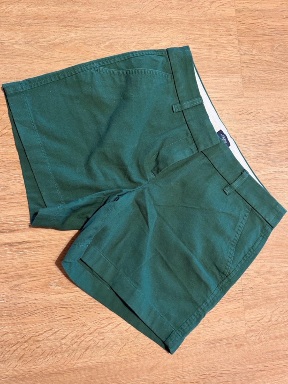 J. Crew Forest Green Cotton Chino Shorts